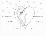 Heart Bleeding Coloring Drawings Designlooter 73kb 309px sketch template