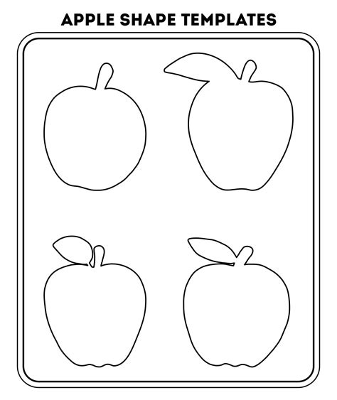 printable apple shape     printablee