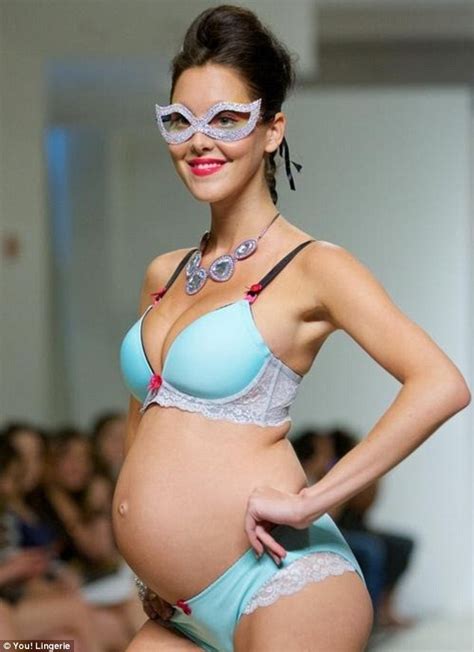 finally sexy maternity bras pregnant models strut runway worthy designs at new york s lingerie