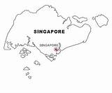 Landkarten Singapure Landkarte Geografie Dibujar Bandera Singapur Malvorlage Recortar Pegar sketch template