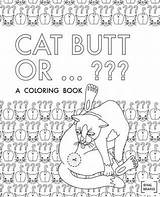 Cat Coloring Book Butts Editions Other sketch template