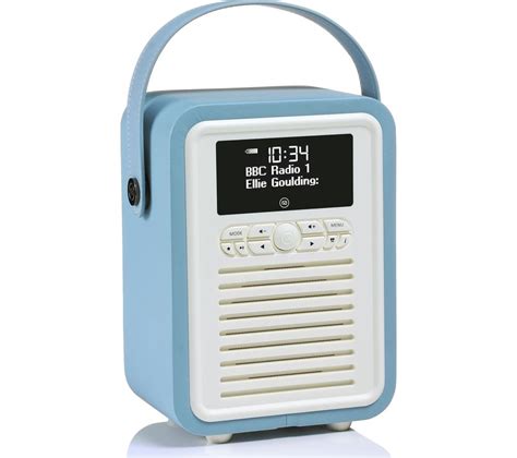 vq retro mini portable dabfm bluetooth radio blue fast delivery currysie