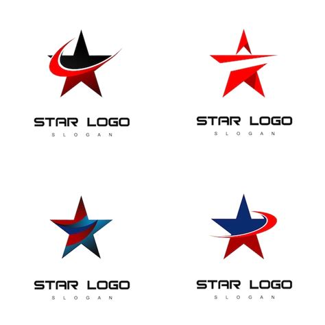 premium vector star logo set