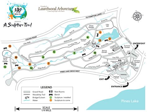 sculpture trail map laurelwoodarboretumorg