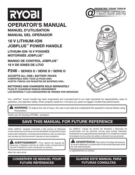 Ryobi D620h Owner Manual