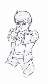 Yusuke Urameshi Lineart Pen Deviantart Stats sketch template