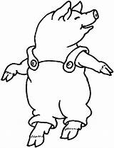 Varken Schwein Ausmalbilder Porc Coloriages Malvorlagen Malvorlage Schweine Colorare Mewarnai Babi Animasi Broek Animierte Animaatjes Dieren Bergerak Maiali Boerderij Maiale sketch template