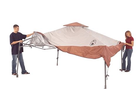 coleman canopy  instant pop  tent reviewed gearwearenet