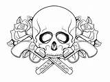 Coloring Tattoo Pages Skull Popular sketch template