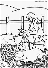 Prodigal Son Coloring Clipart Pages Colouring Pig Preschool Drawing Sheets Sunday Worksheets School Lost Color Sheet Printable Children Envies Food sketch template