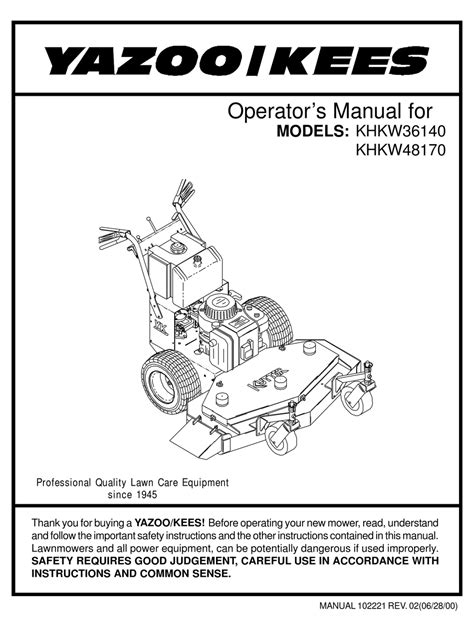 yazookees khkw khkw operators manual   manualslib