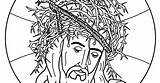 Crown Thorns Jesus Coloring Pages sketch template
