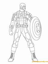 Online Superhero Captain Fight Ready Getting America Pages Coloring Color sketch template