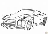 Gtr Coloring Pages Nissan Printable Getcolorings Color Gt sketch template