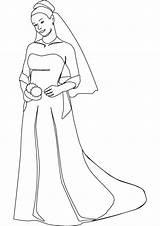 Coloring Bride Brides Print Designlooter Drawings 86kb sketch template