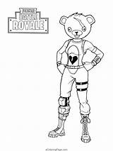 Coloring Bear Pages Fortnite Royale Battle Boys Printable Books sketch template
