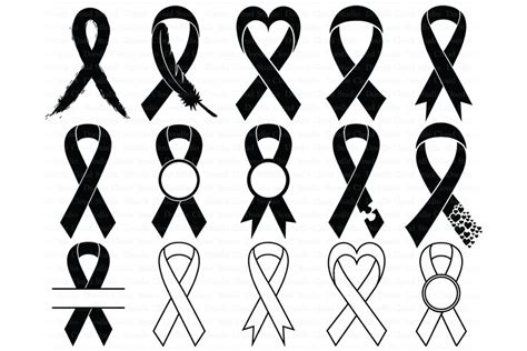 awareness ribbon svg ribbon cancer svg  doodle cloud studio