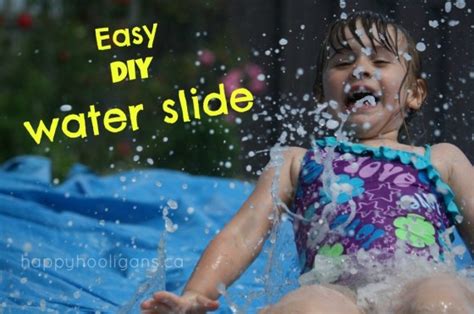 easy homemade water slide for the backyard happy hooligans