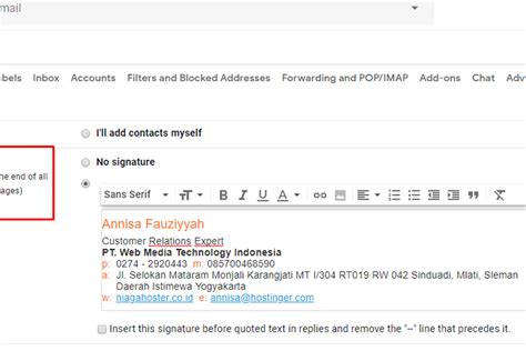 contoh signature email perusahaan  pribadi  unik