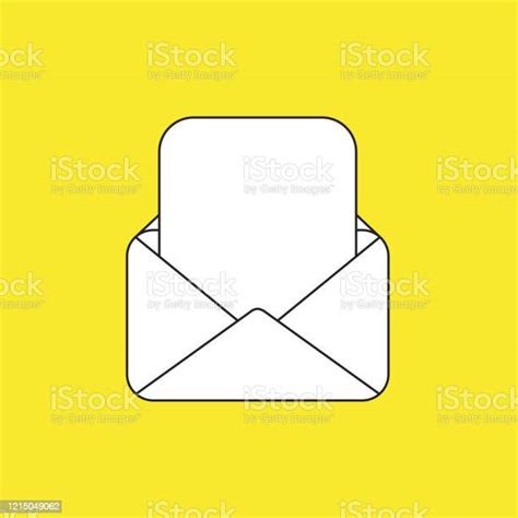vetores de icone vetorial  envelope de correio aberto  papel em branco  mais imagens de