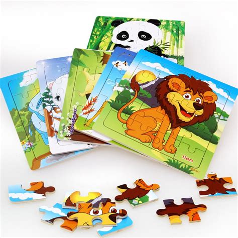 pc kids toy wood puzzle small size cm wooden  puzzle jigsaw