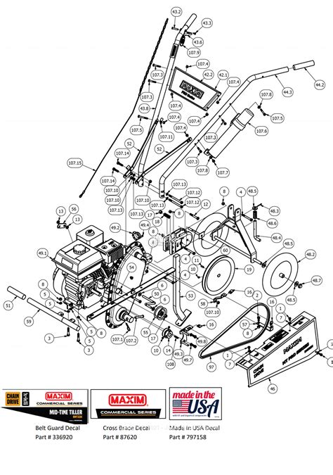 maxim rmthf parts diagram   frame parts breakdown