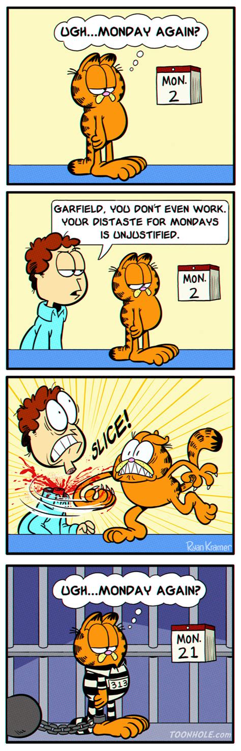 garfield toonhole monday comics funny comics and strips cartoons funny pictures