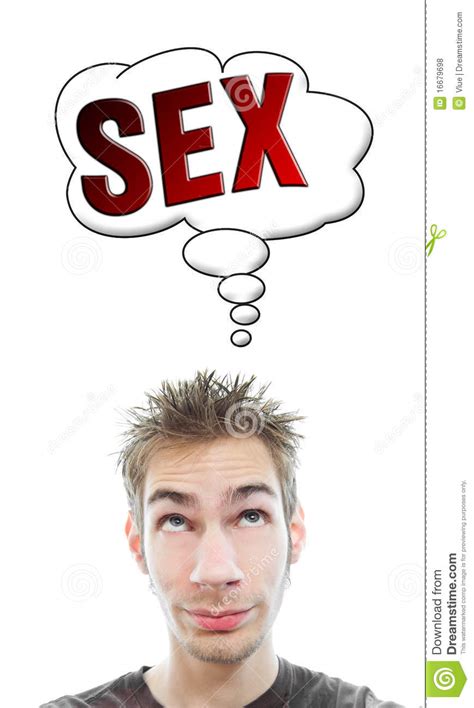 Le Jeune Homme Pense Au Sexe Photo Stock Image Du