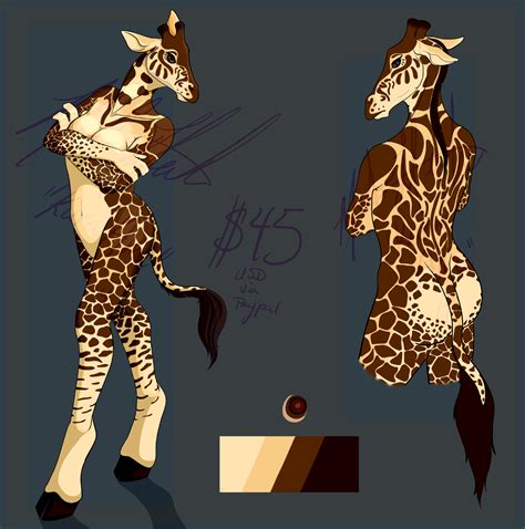 anthro giraffe adopt sold — weasyl