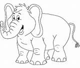 Elephant Coloring Pages Printable Cartoon Kids African Asian Drawing Color Preschool Print Cute Adult Colour Pdf Indian Animals Sheets Toddlers sketch template