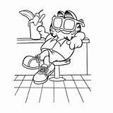 Garfield Coloring Pages Books Last sketch template