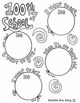100th Classroomdoodles sketch template