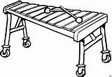 Xylophon Ausmalbild Malvorlage Marimba Instrumentos Titel sketch template