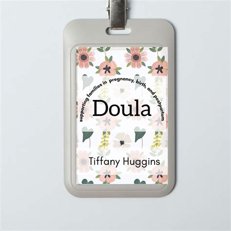 doula id badge doula  badge custom  badge template etsy