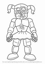 Freddy Coloring Circus Baby Pages Fazbear Nights Five Draw Drawing Fnaf Step Colorear Freddys Para Online Printable Dibujos Sister Für sketch template