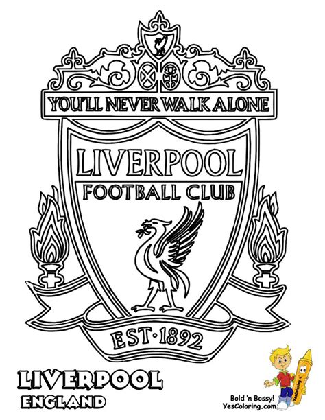 liverpool football club coloring page   emblem