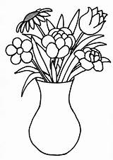 Wazon Kolorowanka Kwiatami Rysowanie sketch template