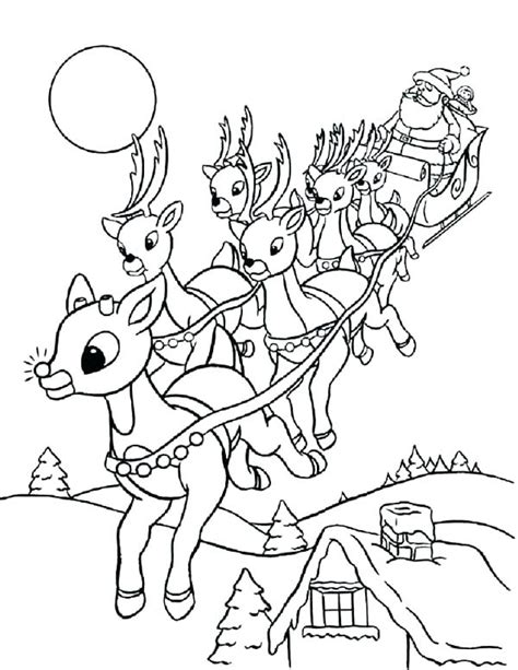 rudolph  red nosed reindeer printable coloring pages  getcolorings