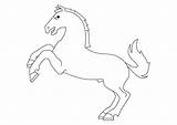 Cabre Cheval Colorare Cavallo Paard Disegno Caballo Pferd Steigendes Coloriage Steigerend Levantado Cavalli Makkelijk Ausmalbild Ausmalbilder Printen sketch template