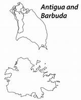 Antigua Barbuda sketch template