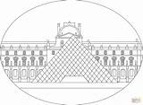 Louvre Coloring Pages Printable Paper sketch template