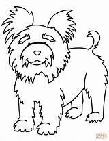 Yorkshire Terrier Coloring Pages Funny Printable Supercoloring Categories sketch template