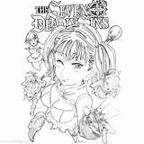 Deadly Sins Meliodas Elizabeth Xcolorings Nanatsu Taizai Zeldris 1200px sketch template