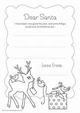 Santa Letter Colour Template Printable Noel Christmas Dear List Letters Color Make Au Draw Wishlist Children Pasta Escolha Kindergarten Papai sketch template