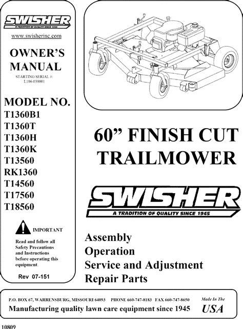 swisher mower deck manual lr