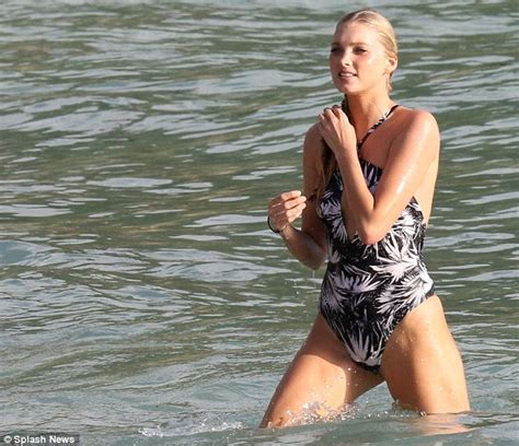 Elsa Hosk Showcases Her Beach Body In 2 Swimsuits For St Barths