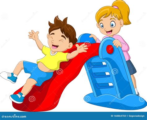 cartoon children  fun   playground stock vector