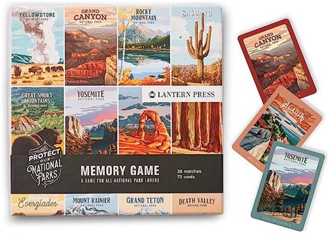 national parks memory game camppacs