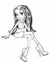 Pages Monster High Coloring Stein Frankie sketch template