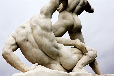 Mythic Struggle Étienne Jules Ramey Theseus Fighting